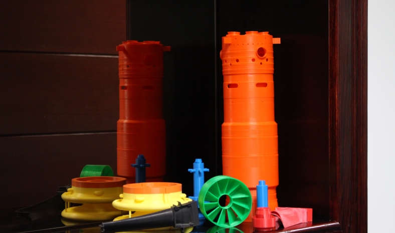 Various 3-D printed models